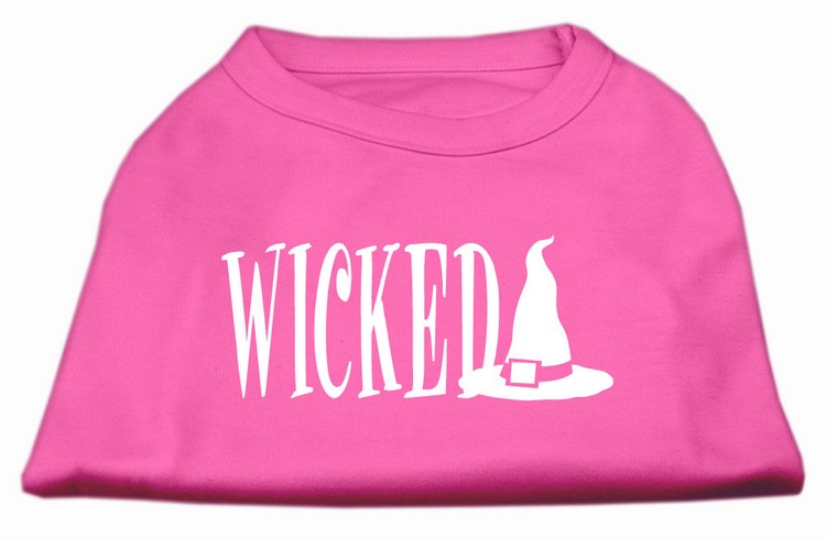 Wicked Screen Print Shirt Bright Pink L